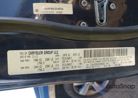 2012 Jeep Patriot Latitude from USA, damaged, VIN 1C4NJRFB6CD540255